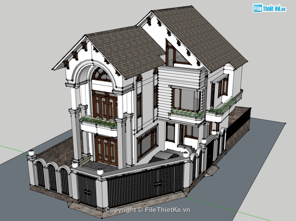 file sketchup biệt thự 3 tầng,model su biệt thự 3 tầng,file su biệt thự 3 tầng,biệt thự 3 tầng file su