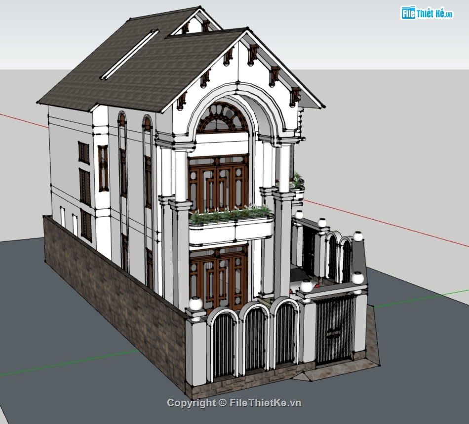 file sketchup biệt thự 3 tầng,model su biệt thự 3 tầng,file su biệt thự 3 tầng,biệt thự 3 tầng file su