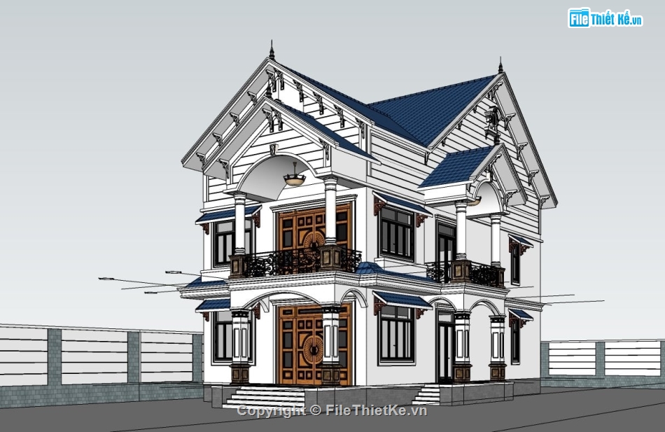 biệt thự sketchup,File su 2 tầng,sketchup biệt thự,File sketchup biệt thự 2 tầng,biệt thự 2 tầng,sketchup biệt thự 2 tầng