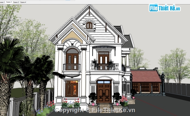 biệt thự nhà phố,biệt thự hiện đại,biệt thự  tầng,biệt thự 2 tầng,File sketchup biệt thự 2 tầng hiện đại,sketchup biệt thự 2 tầng hiện đại