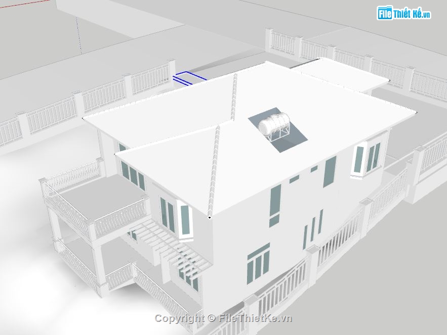 biệt thự 2 tầng file sketchup,file sketchup biệt thự 2 tầng,file sketchup biệt thự,biệt thự 2 tầng sketchup