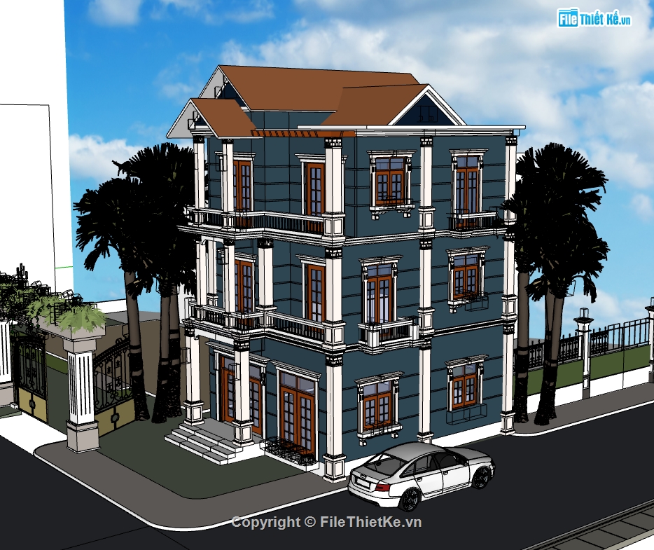 biệt thự 3 tầng,file sketchup,biệt thự sketchup,sketchup biệt thự,sketchup biệt thự 3 tầng,biệt thự  3 tầng