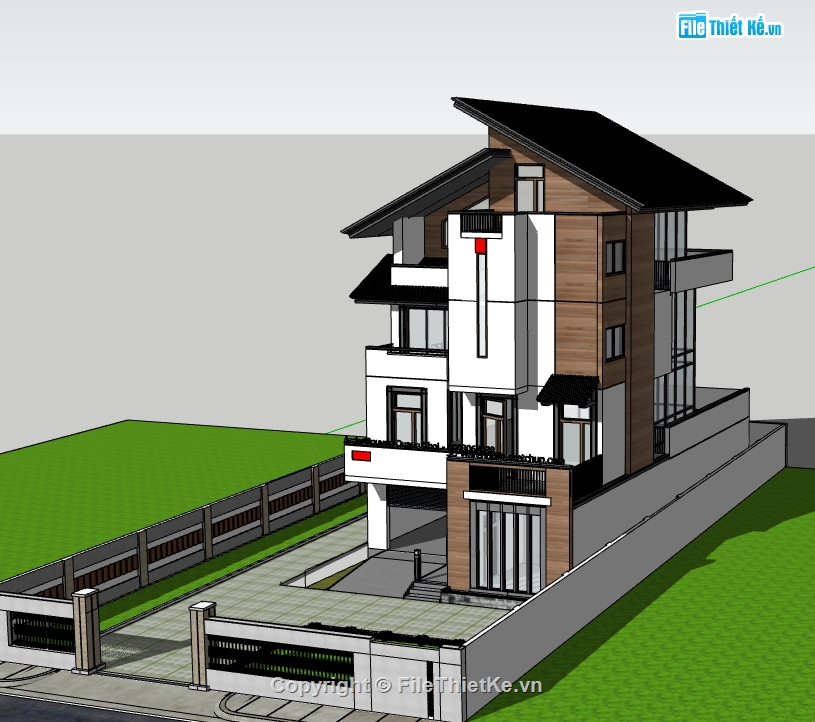 3d biệt thự 3 tầng,biệt thự 3 tầng file su,file su biệt thự 3 tầng,model su biệt thự 3 tầng,file 3d biệt thự 3 tầng