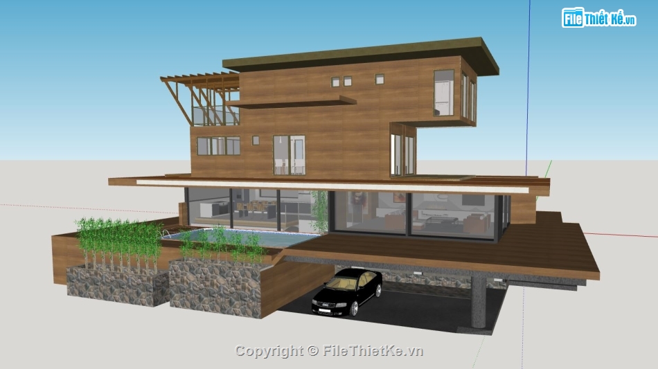 File sketchup biệt thự 3 tầng,model su biệt thự 3 tầng,phối cảnh biệt thự 3 tầng,biệt thự 3 tầng hiện đại