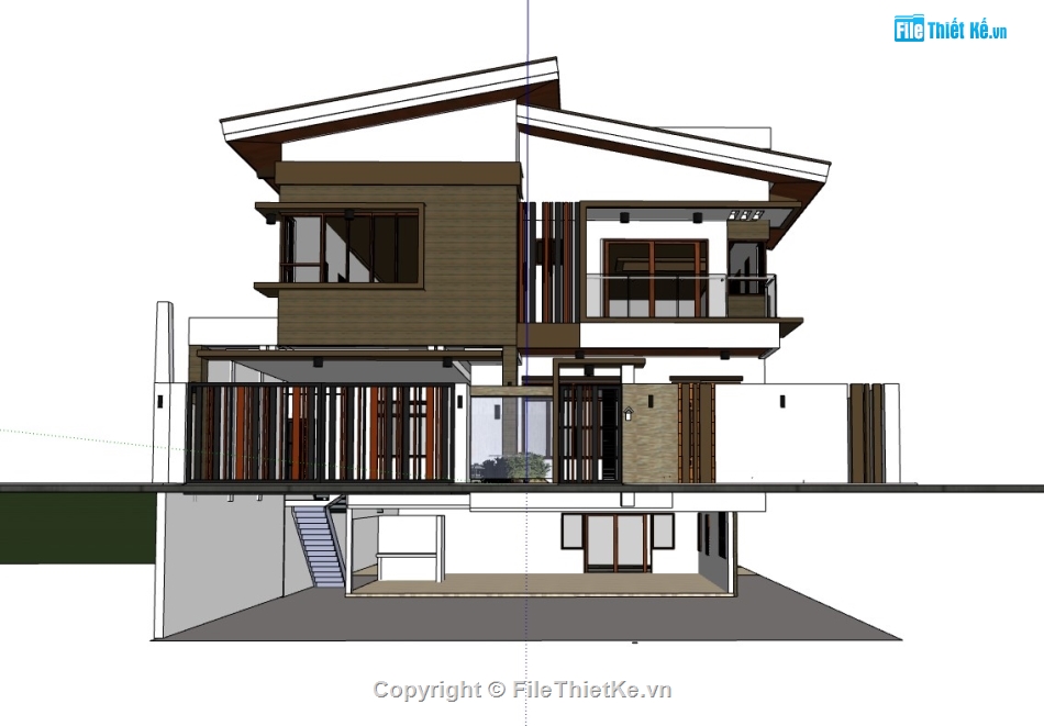 sketchup nhà phố 3 tầng,su nhà phố 3 tầng,sketchup nhà phố,su nhà phố