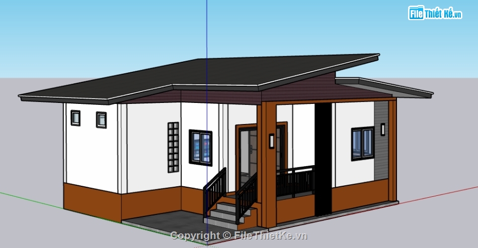 nghỉ dưỡng,biệt thự nghỉ dưỡng,sketchup biệt thự,file sketchup homestay,sketchup homestay