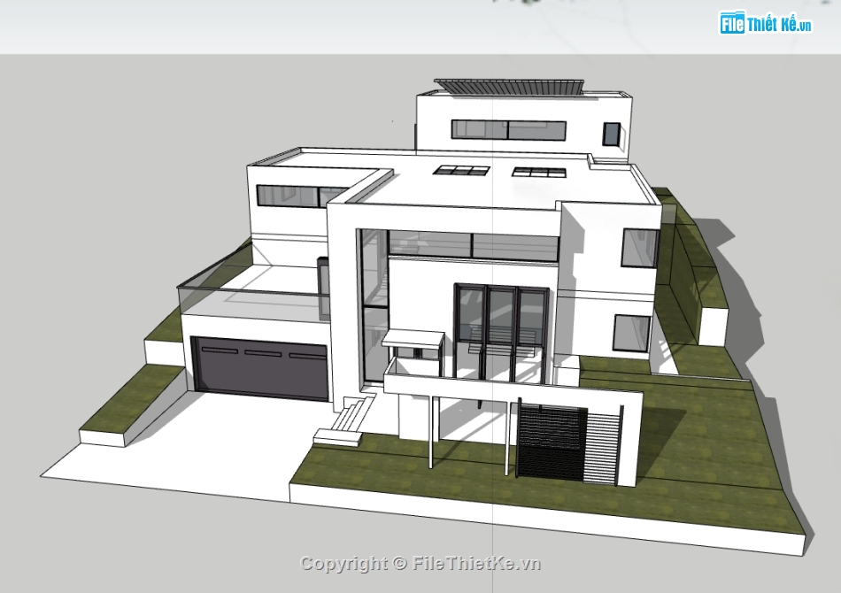 biệt thự sketchup,biệt thự nghỉ dưỡng,sketchup biệt thự,biệt thự villa