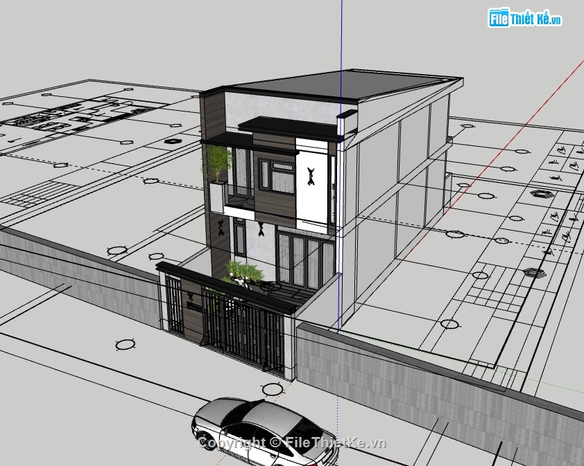 File sketchup căn hộ,căn hộ 2 tầng,sketchup căn hộ 2 tầng,nhà 2 tầng