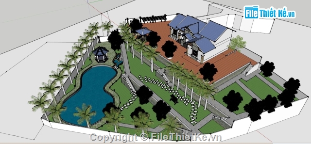 cảnh quan sân vườn,File sketchup cảnh quan sân vườn,Model sketchup cảnh quan sân vườn,sketchup tiểu cảnh sân vườn,file sketchup cảnh quan,sketchup thiết kế cảnh quan sân vườn