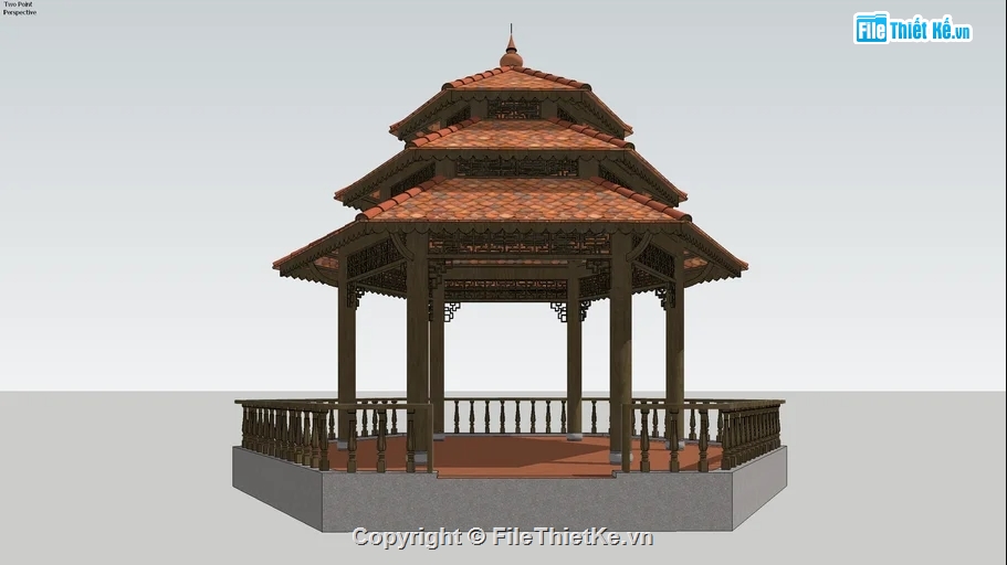 File sketchup chòi nghỉ,File sketchup chòi lục giác,chòi nghỉ,sketchup chòi nghỉ