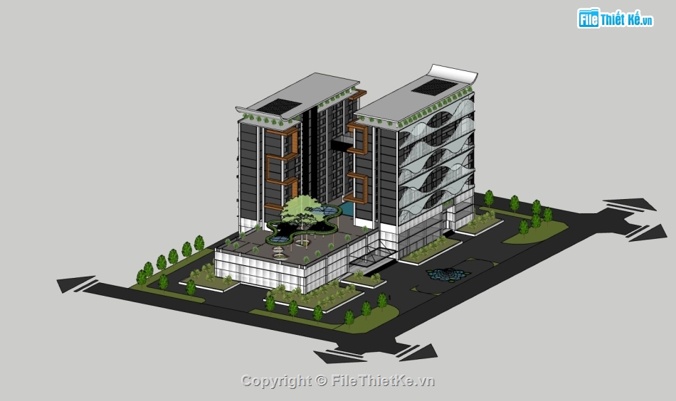 File sketchup chung cư,Model sketchup chung cư,File chung cư,chung cư sketchup,File Su chung cư