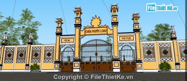 hàng rào bao quanh cổng chùa,sketchup cổng đình chùa,mẫu cổng đình chùa đẹp,tường bao quanh đình chua,sketchup tường bao quanh,sketchup hàng rào bao quanh