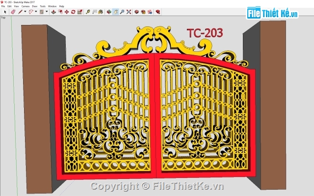 Mẫu cổng sắt,cổng sketchup,cổng sắt,mẫu cổng sketchup,cổng sắt mỹ thuật