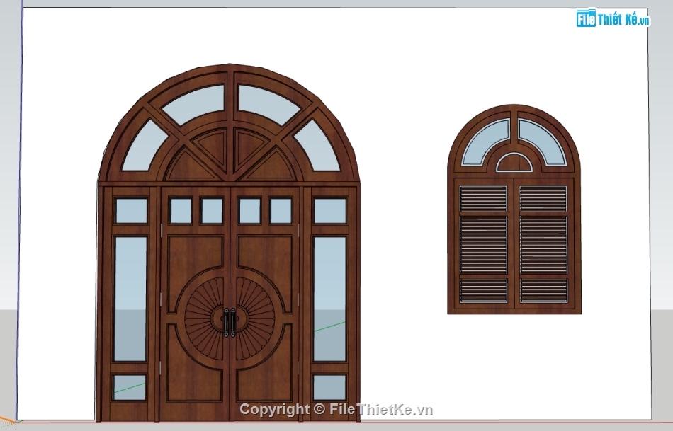 File sketchup cửa sổ,File sketchup cửa gỗ,model cửa sketchup,cửa chính file sketchup