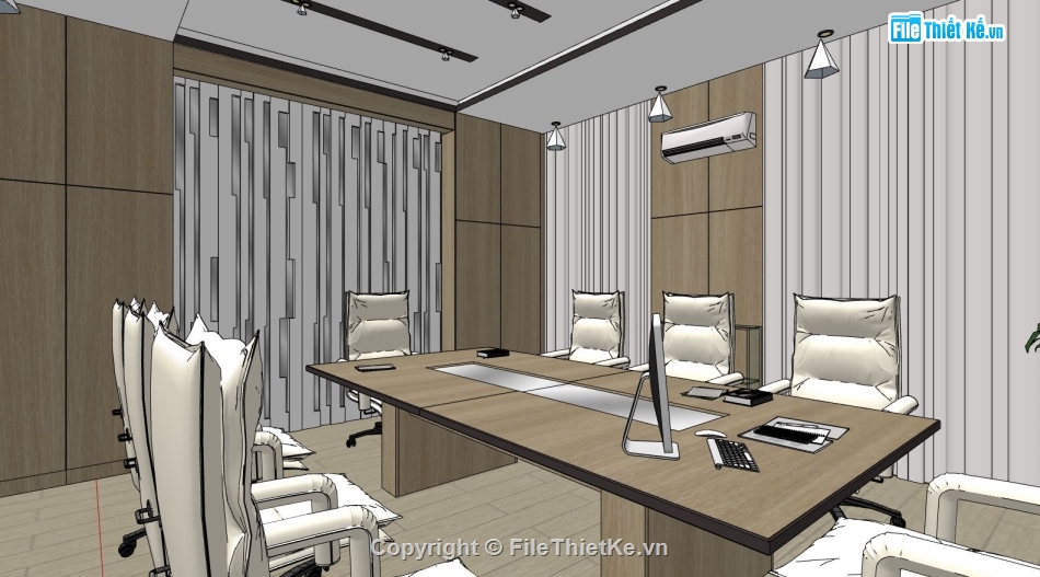 3d văn phòng,văn phòng làm việc,File sketchup văn phòng,văn phòng sketchup