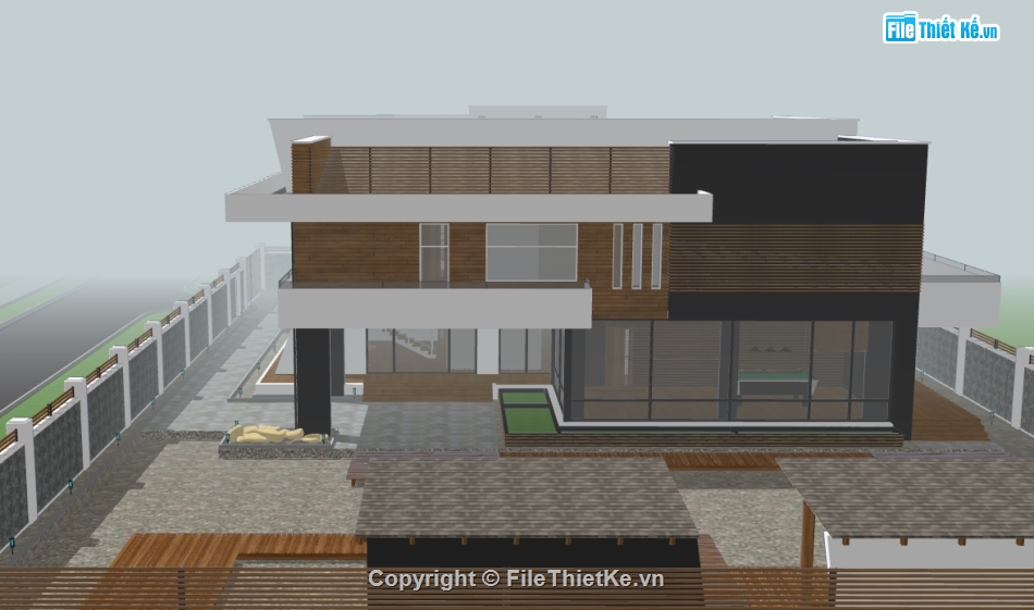 văn phòng làm việc dựng 3d su,văn phòng 3 tầng hiện đại file su,file sketchup dựng nhà văn phòng