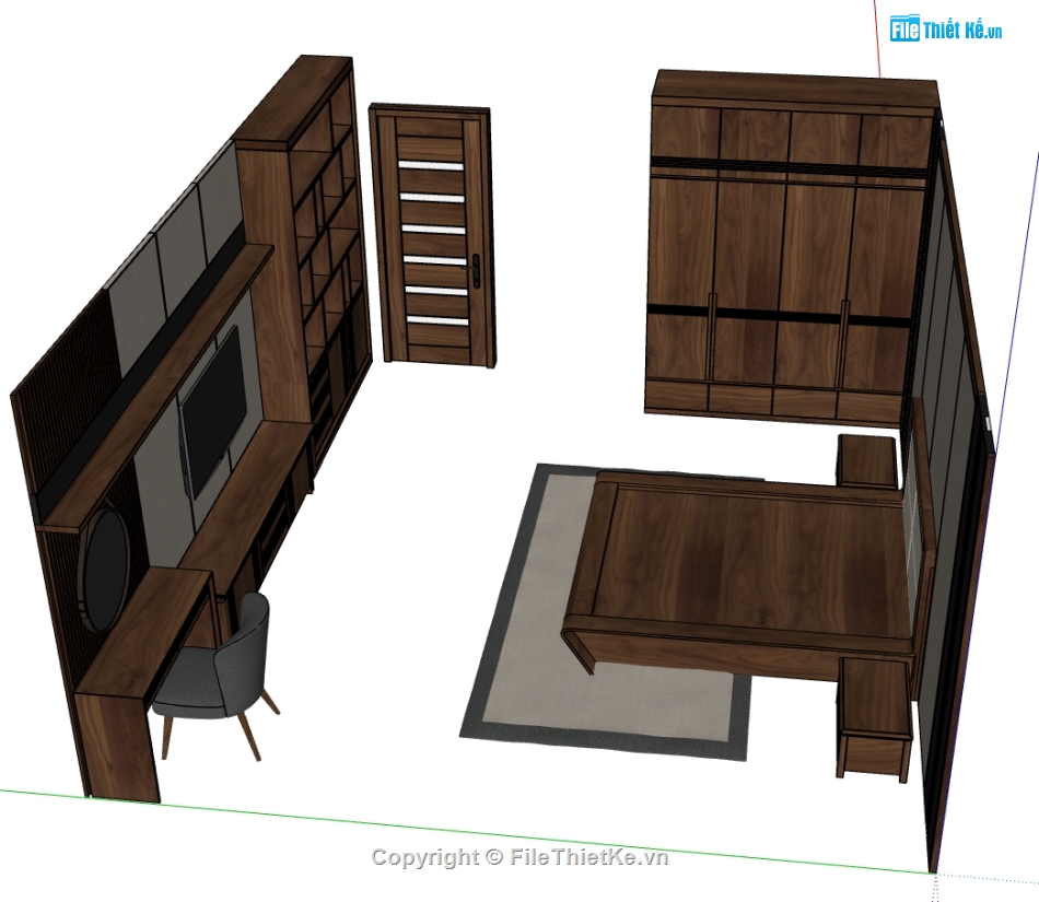 sketchup nội thất,File sketchup nội thất,sketchup nội thất phòng ngủ,File sketchup nội thất phòng ngủ,nội thất phòng ngủ,đồ nội thất