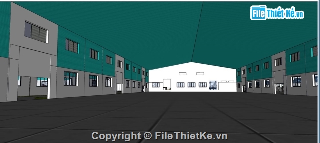 Nhà xưởng công ty,xưởng công nghiệp,Sketchup dựng cảnh Nhà xưởng công ty,Mẫu nhà xưởng công ty,sketchup nhà xưởng công ty