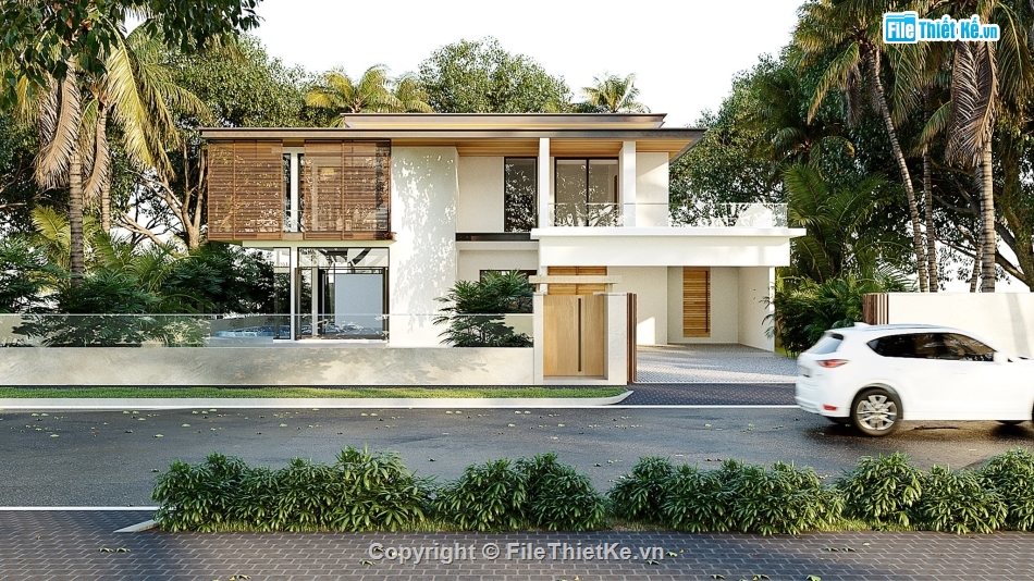 Villa 2 tầng file sketchup,sketchup villa 2 tầng,model sketchup villa 2 tầng,Sketchup Villa