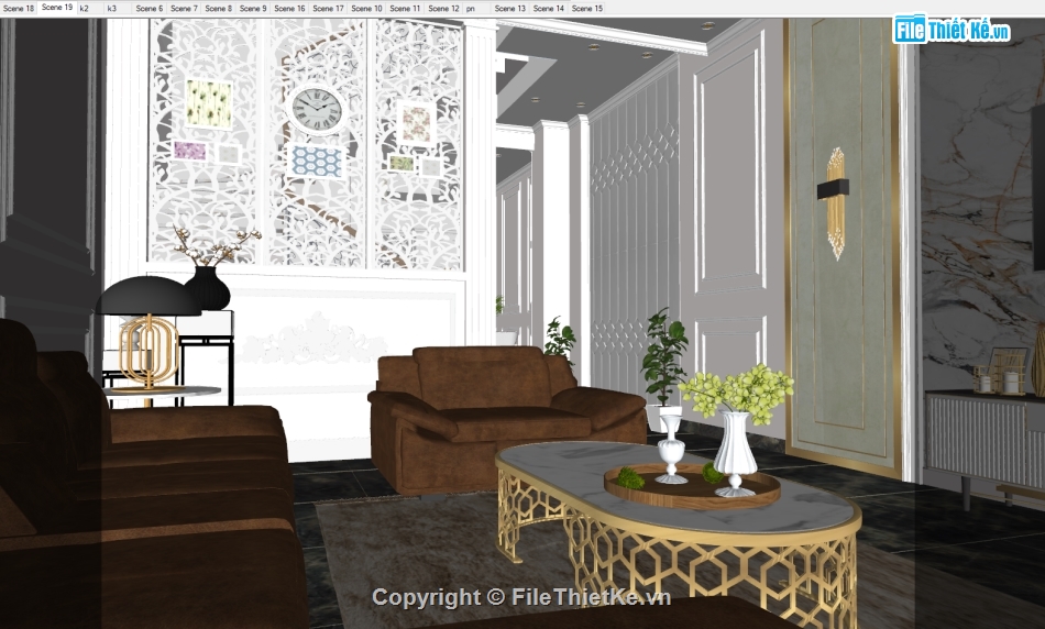 File Sketchup Phòng ăn,Phòng khách Sketchup,File Sketchup Bếp ăn,File Sketchup bàn ăn