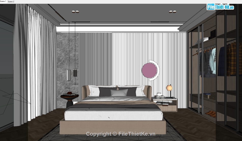 file su phòng ngủ,File Sketchup phòng ngủ,file sketchup phòng tắm,Sketchup phòng ngủ tắm