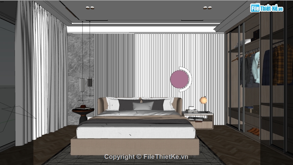 file su phòng ngủ,File Sketchup phòng ngủ,file sketchup phòng tắm,Sketchup phòng ngủ tắm