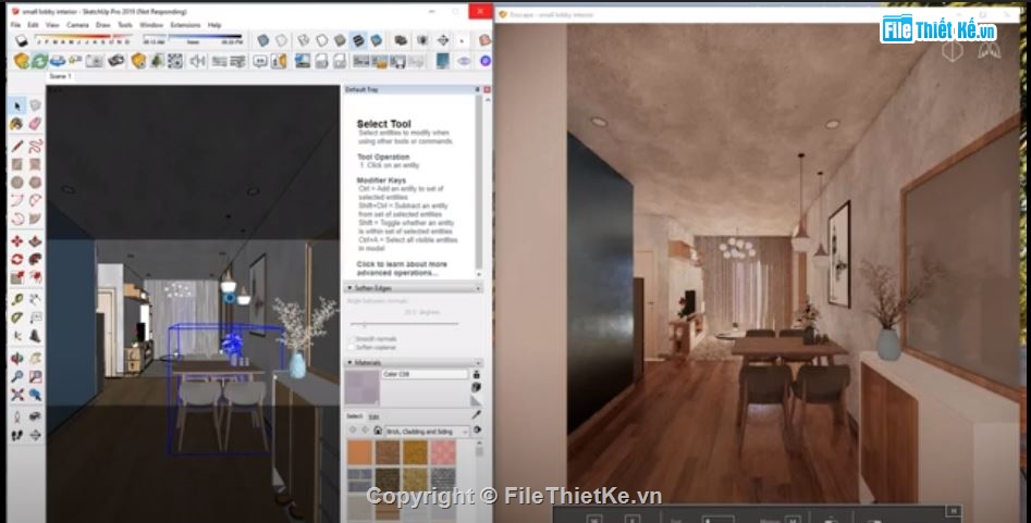 File Sketchup chung cư,Sketchup chung cư,sketchup nội thất,Nội thất chung cư sketchup