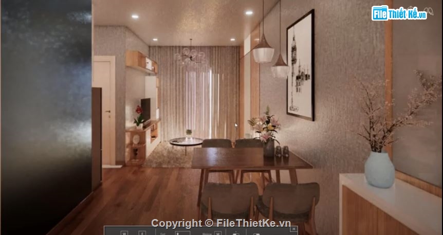 File Sketchup chung cư,Sketchup chung cư,sketchup nội thất,Nội thất chung cư sketchup