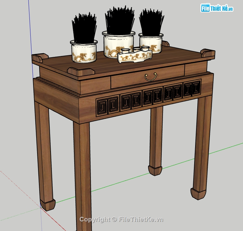 mẫu bàn sketchup bàn thờ,sketchup bàn thờ,mẫu bàn thờ đẹp,File sketchup mẫu bàn thờ