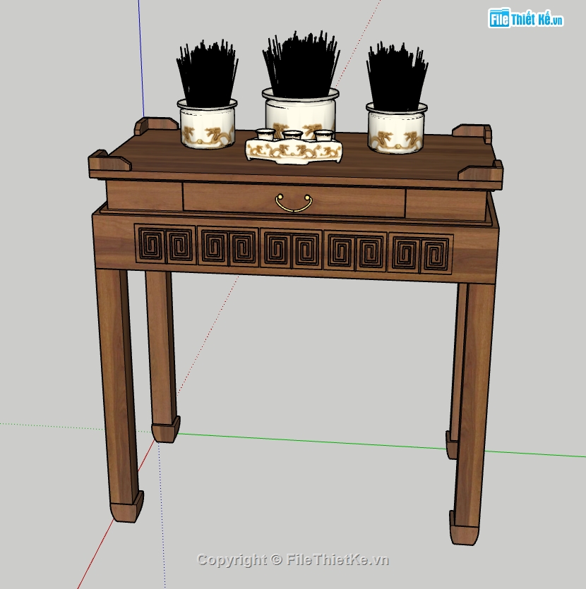 mẫu bàn sketchup bàn thờ,sketchup bàn thờ,mẫu bàn thờ đẹp,File sketchup mẫu bàn thờ