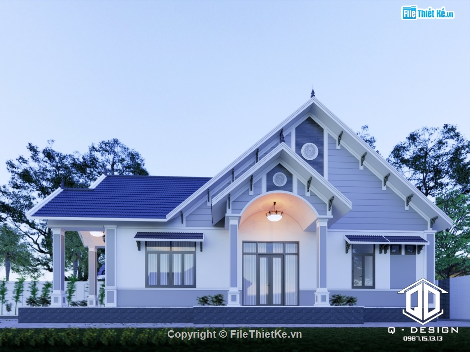 file sketchup biệt thự 1 tầng,Sketchup biệt thự 1 tầng,file sketchup biệt thự mái thái,biệt thự 1 tầng 7x12m,su biệt thự mái thái 1 tầng,Model su biệt thự 1 tầng