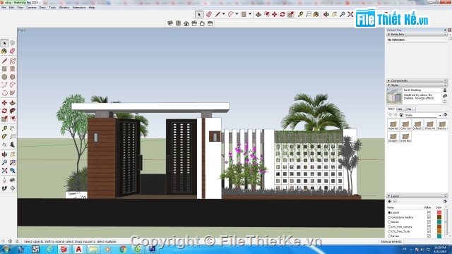 mẫu cổng đẹp,cổng đẹp,cổng,File sketchup mẫu cổng,Sketchup mẫu cổng