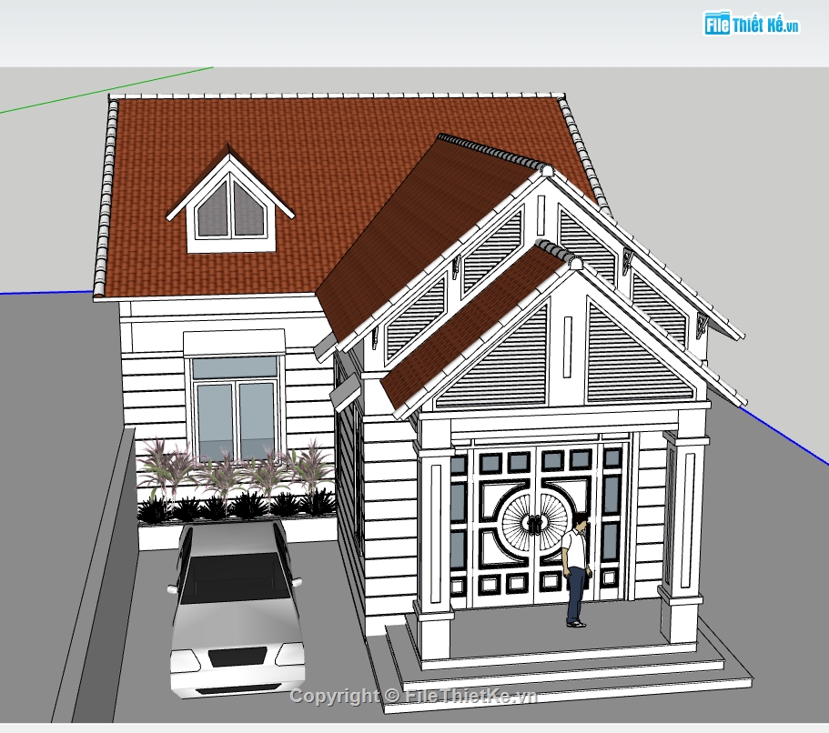 nhà 1 tầng file su,file su nhà 1 tầng,model su nhà 1 tầng,file sketchup nhà 1 tầng,model sketchup nhà 1 tầng