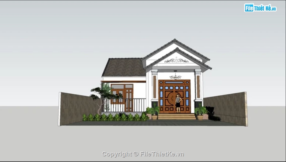 file sketchup nhà cấp 4,model sketchup nhà cấp 4,file 3d sketchup nhà cấp 4,sketchup nhà cấp 4 mái nhật,sketchup nhà cấp 4 10x11.6m