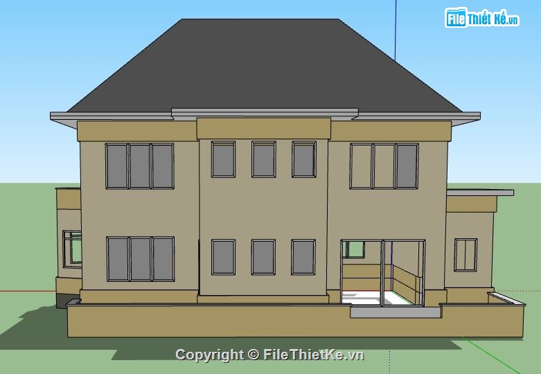 trụ sở UBND xã,UBND 2 tầng,file Su nhà trụ sở