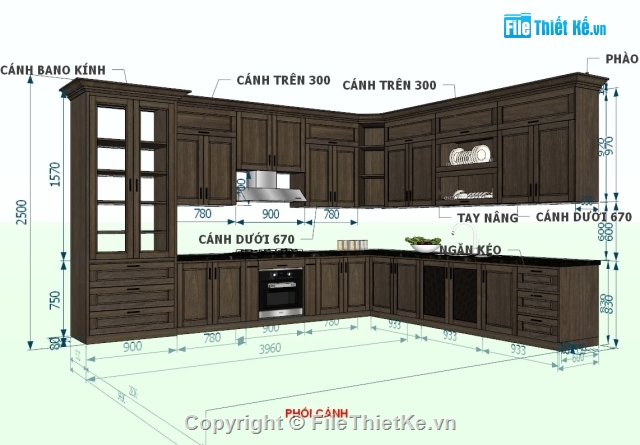 phòng bếp,cad tủ bếp,tủ bếp,Sketchup,Sketchup mẫu tủ