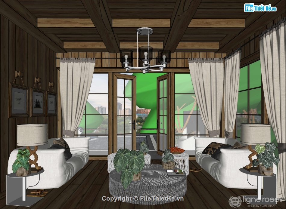 Model su homestay,File su homestay,File sketchup homestay,Model view homestay