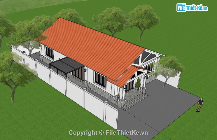 sketchup nhà 1 tầng,Model sketchup nhà 1 tầng,model su nhà 1 tầng,file sketchup nhà 1 tầng,file su nhà 1 tầng