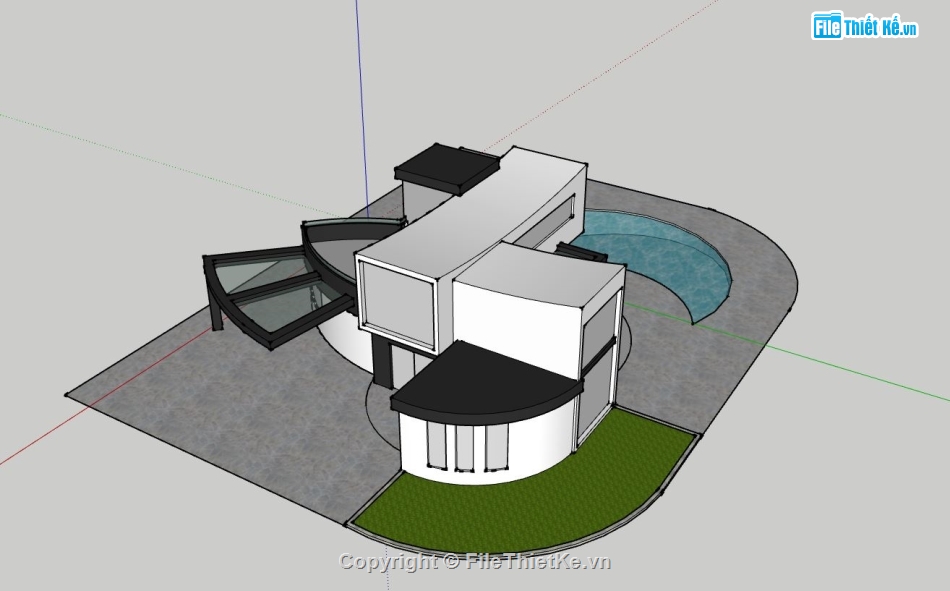 File sketchup nhà,sketchup nhà 2 tầng,mẫu nhà 2 tầng đẹp