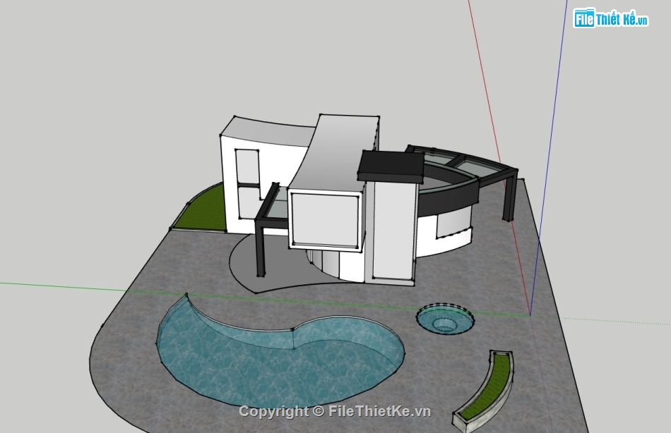 File sketchup nhà,sketchup nhà 2 tầng,mẫu nhà 2 tầng đẹp