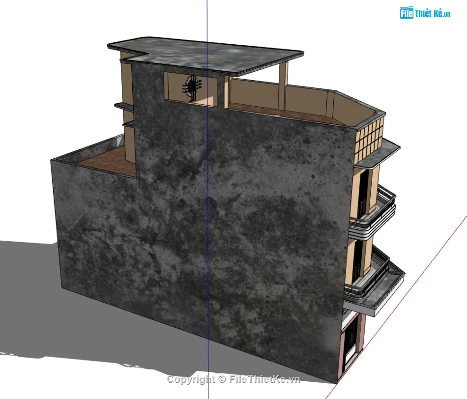 sketchup nhà 3 tầng,model sketchup nhà 3 tầng,3d sketchup nhà 3 tầng,model 3d nhà 3 tầng