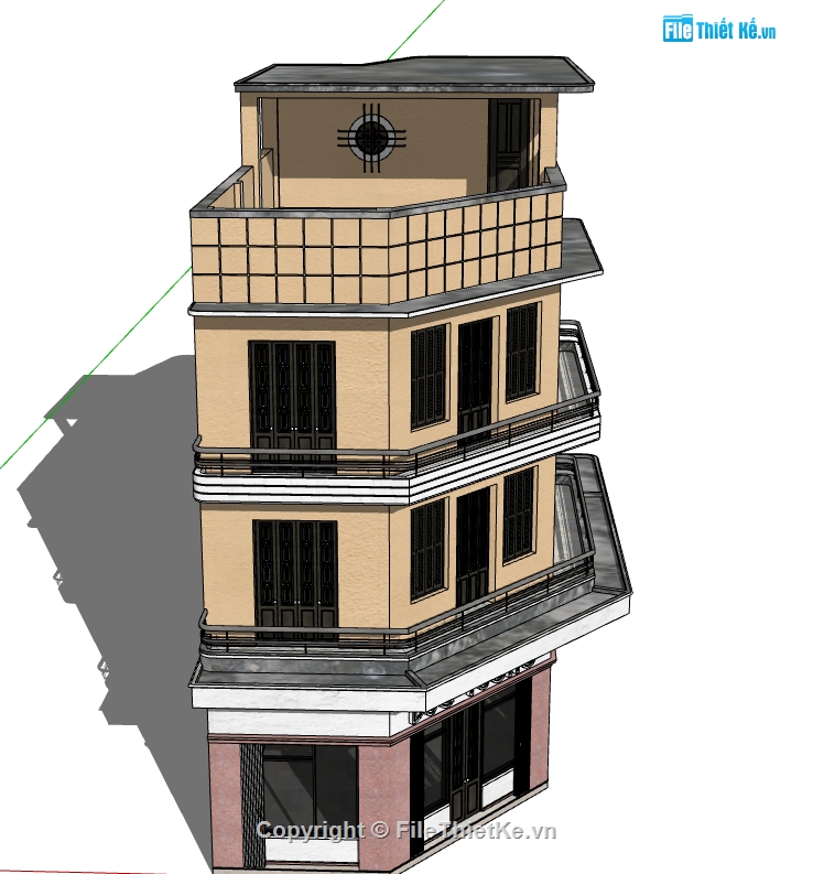 sketchup nhà 3 tầng,model sketchup nhà 3 tầng,3d sketchup nhà 3 tầng,model 3d nhà 3 tầng