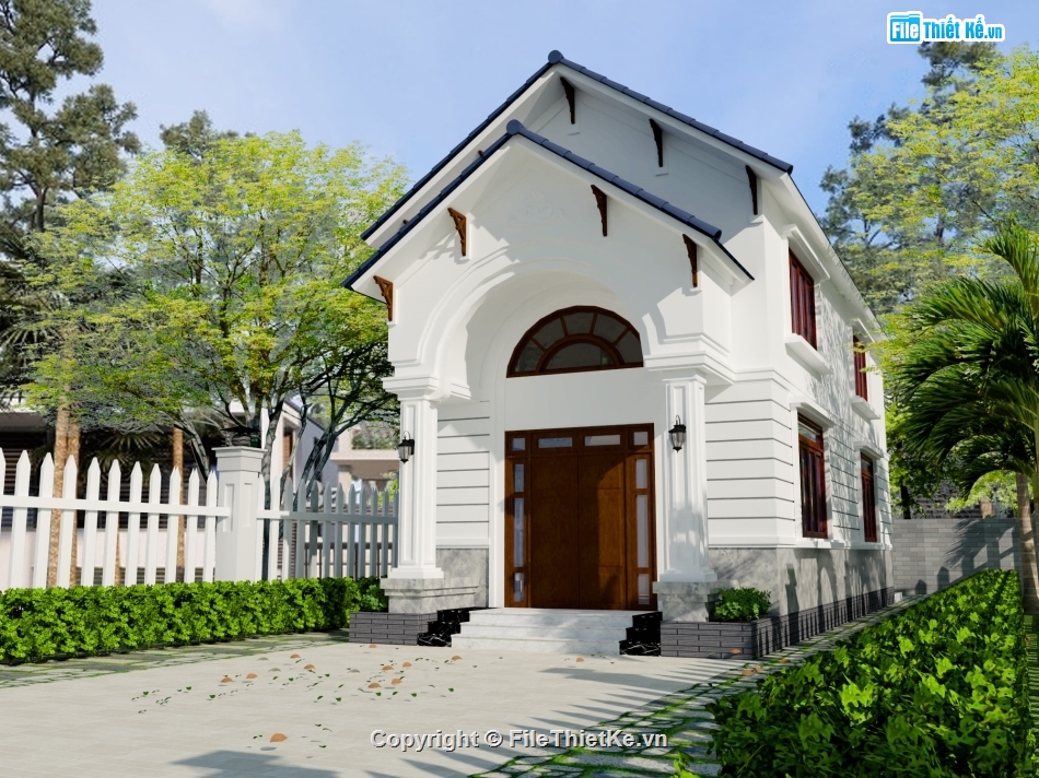 cấp 4,nhà cấp 4 gác lửng,nhà gác lửng,sketchup nhà gác lửng