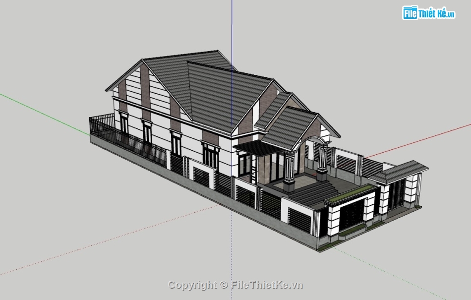 nhà cấp 4 sketchup,sketchup nhà cấp 4,nhà cấp 4,su nhà cấp 4