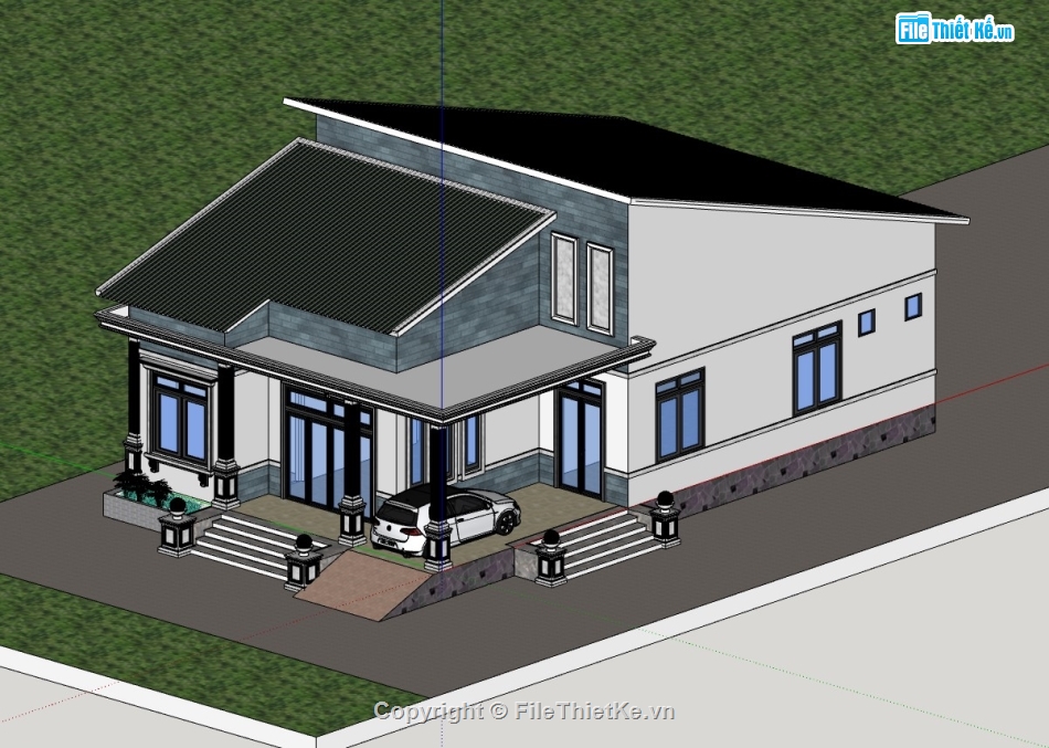 nhà cấp 4 sketchup,sketchup nhà cấp 4,File sketchup nhà cấp 4,File 3d sketchup nhà cấp 4,su nhà cấp 4
