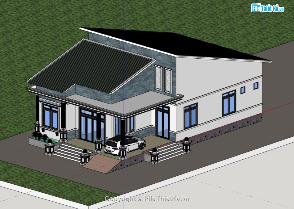 nhà cấp 4 sketchup,sketchup nhà cấp 4,File sketchup nhà cấp 4,File 3d sketchup nhà cấp 4,su nhà cấp 4