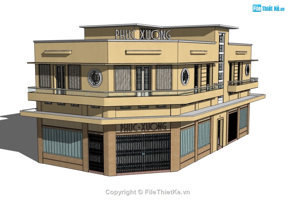 file su nhà hàng,mẫu sketchup nhà hàng,model su nhà hàng