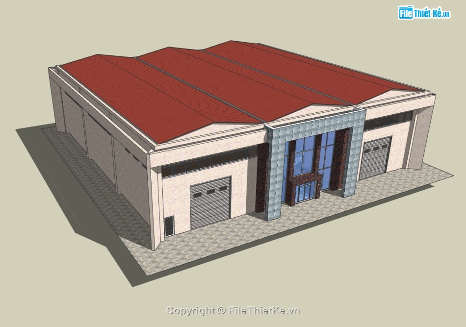 File sketchup nhà,sketchup nhà kho,nhà sketchup