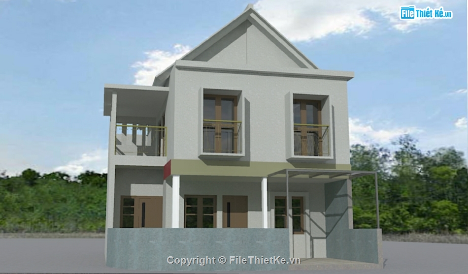 nhà 2 tầng file su,file sketchup nhà 2 tầng,file su nhà 2 tầng,model su nhà 2 tầng,model sketchup nhà 2 tầng