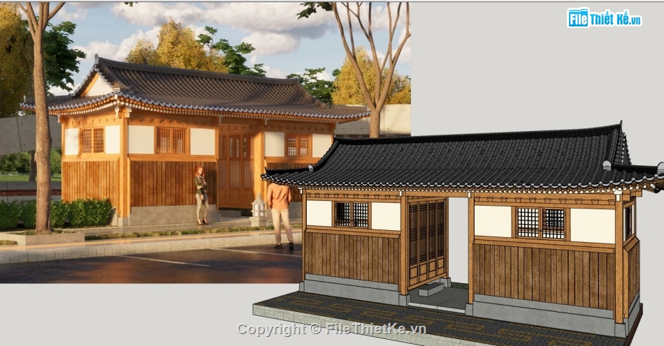 model su nhà nghỉ dưỡng,sketchup nhà nghỉ dưỡng,file sketchup nhà nghỉ dưỡng